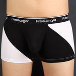 FreeLonger Men's Big Pouch Breathable Seamless Trunks
