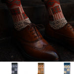 3 Pack Retro Ethnic Jacquard Calf Socks