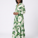 Lavinia | Long Sleeve Tie Waist Tiered Maxi Dress