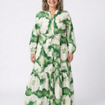 Lavinia | Long Sleeve Tie Waist Tiered Maxi Dress