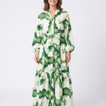 Lavinia | Long Sleeve Tie Waist Tiered Maxi Dress