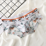 4 Pack Men’s Flower Print Pouch Silky Touch Briefs