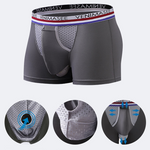 3 Pack Men's Breathable Divided Double Pouch Boxer Briefs