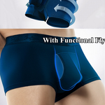 4 Pack Men’s Support Pouch Trunks With Functional Fly
