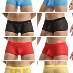 Men's Striped Breathable Support Underwear with Separate Pouch