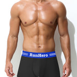 3 Pack Men's Solid Color Sports Breathable Cotton Large Pouch Boxer Briefs