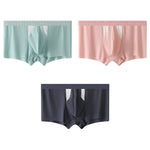 3 Pack Split-Support Men's Trunks- Breathable & Bulge-Enhancing
