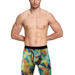 3 Pack Men's Printed Sports Boxer Briefs With Functional Fly