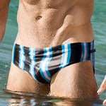 Men's Swimwear Contrast Striped Swim Briefs