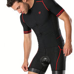 Men's Breathable Mesh High-Elasticity Foam Pad Quick-Dry Activewear Tights