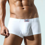 2 Pack Men's Soft Solid Color Simple Comfortable Breathable Trunks