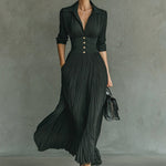 Christina | Long Pleated Dress