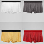 4 Pack Mesh Ice Silk Cool Fresh Men's Trunks