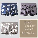 3Pcs Mens Printed U Convex Pouch Boxer Briefs