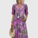 Yvonna™ | Elegant Floral Midi Dress