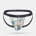 3 Pack Men's Leopard Print Ice Silk Mesh Jockstraps with 3D Pouch Breathable Support