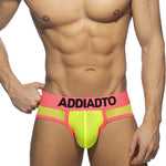 2-pack Men's Neon Mesh High-elastic U-convex Three-dimensional Pouch Sports Briefs