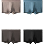 4 Pack Men's Ice Silk Seamless Trunks Underwear