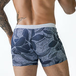 Men Sexy Floral Print Swim Trunks