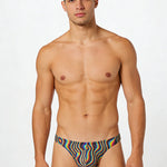4 Pack Men's Quick-Dry & Slim-Fit Sheer Mesh Print Briefs