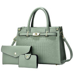 ALENOR™ – Crocodile Embossed Large Capacity Crossbody Handbag Set
