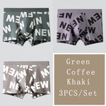 3Pcs Mens Printed U Convex Pouch Boxer Briefs