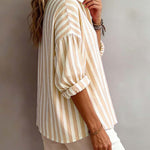 Jayda | Loose Striped Blouse with Collar