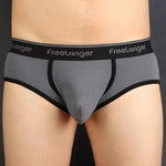 FreeLonger Men's Microfiber Covered Silky Touch Briefs
