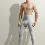 Men's High-rise Cotton Thermal Bottoms With Fly