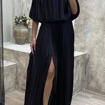 Ximena | Elegant Pleated Maxi Dress