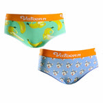 Couple 2 PCS Cotton Cartoon Breathable Underwear