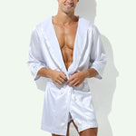 Couple Soft Tie Thin Bathrobe Pajamas