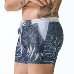 Men Sexy Floral Print Swim Trunks