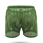 2 Pack Men's Mesh See-Through Shorts with Drawstring Waist