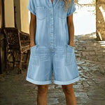 Clara | Short Sleeve Playsuit Dress