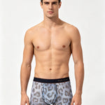 4 Pack Men's Leopard Print Cooling Touch Lightweight & Breathable Trunks
