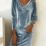 Beatrice - Loose Fitting Velvet Dress