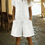 Clara | Short Sleeve Playsuit Dress