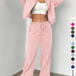 KELSEA™ - Casual Tracksuit Set for Women Zipper Jacket & Natural Waist Pants