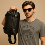 Expandable anti-theft chest bag with USB port | Braxton