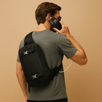 Expandable anti-theft chest bag with USB port | Braxton