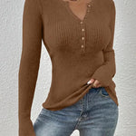 SHASHA™ - Elegant Chic Slim Fit Long Sleeve Round Neck Tops