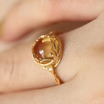 Golden Citrine Vintage Ring