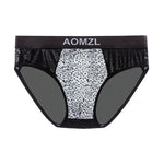 4-pack Men's Sexy Leopard Print Ice Silk Mesh Briefs