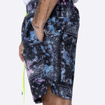 Men's Breathable Print Elastic Waist Beach Shorts