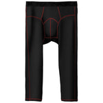 2-pack Men's Large Size High Elastic U-shaped Convex Pocket Warm Cropped Trousers