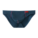 3 Pack Men's Nylon Plaid Lift Hip Briefs Triangle Briefs