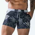 Men Sexy Floral Print Swim Trunks