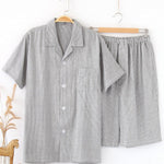 Men's 100% Cotton Woven Short Sleepwear Pajama Set