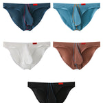 3 Pack Men's Ice Silk High-Elastic Breathable Briefs for Sports